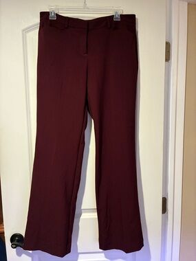 New York & Company Burgundy / maroon Boot Cut Dress Pants